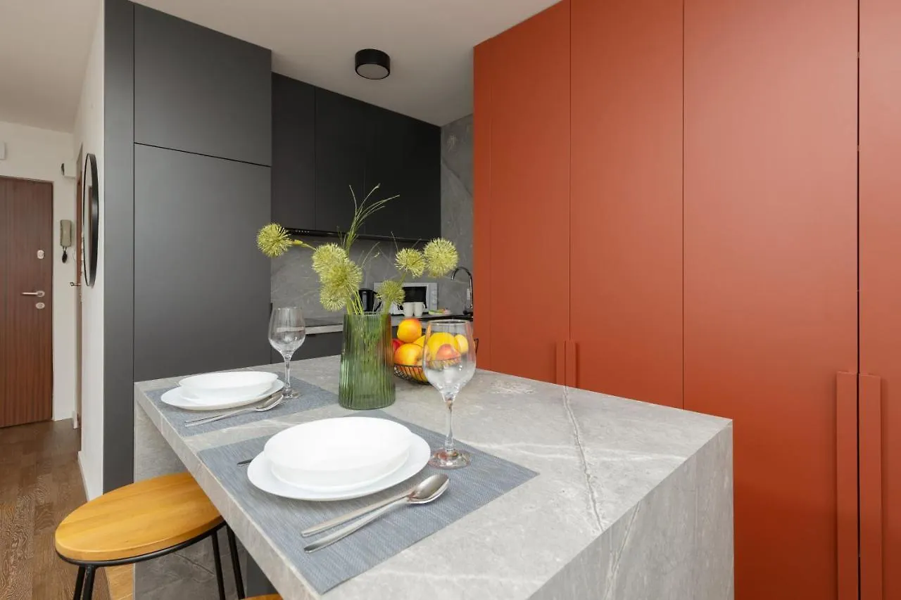 Modern Studio With Balcony Warsaw Mokotow By Noclegi Renters